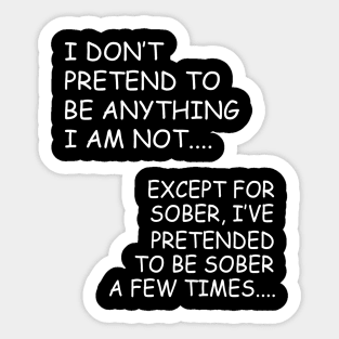 Sober W/B Sticker